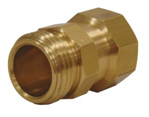 dramm brass hose swivel to freely move hose and wand independently, no kinking or fighting with hose, brass