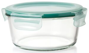 oxo good grips 7 cup smart seal glass round food storage container