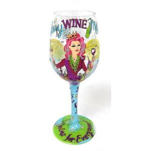 designs by lolita “fairy wine mother” hand-painted artisan wine glass, 15 oz.