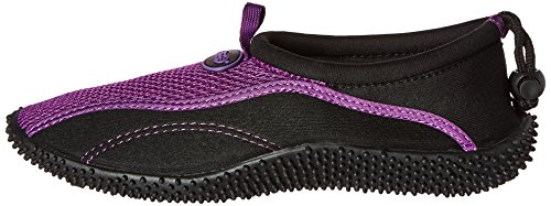 TECS Women's Aquasock Water Shoe (Purple/Black, 7)