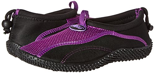 TECS Women's Aquasock Water Shoe (Purple/Black, 7)