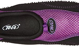 TECS Women's Aquasock Water Shoe (Purple/Black, 7)