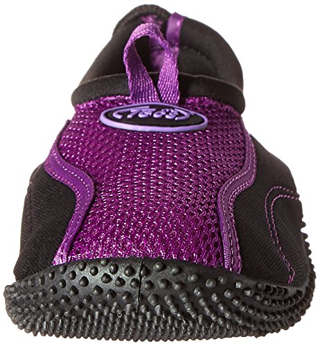 TECS Women's Aquasock Water Shoe (Purple/Black, 7)