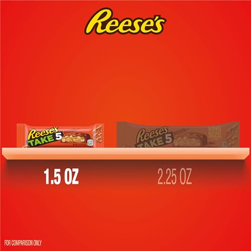 REESE'S TAKE 5 Pretzel, Peanut and Chocolate Candy Bars, 1.5 oz (18 Count)