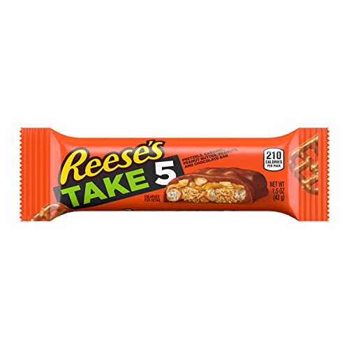REESE'S TAKE 5 Pretzel, Peanut and Chocolate Candy Bars, 1.5 oz (18 Count)