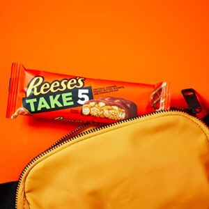 REESE'S TAKE 5 Pretzel, Peanut and Chocolate Candy Bars, 1.5 oz (18 Count)