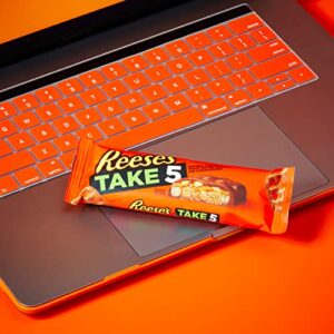 REESE'S TAKE 5 Pretzel, Peanut and Chocolate Candy Bars, 1.5 oz (18 Count)