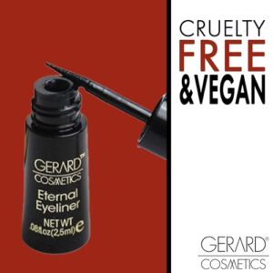 Gerard Cosmetics Eternal Eyeliner | Ultra Black Liquid Eyeliner w/Fine Precision Tip Applicator | Extended Long Wear | Cruelty Free | Waterproof Smudge Proof Eyeliner