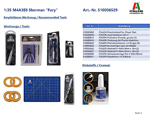 Italeri 6529S - 1: 35 m4 a3e8 Sherman, Fury, Shield