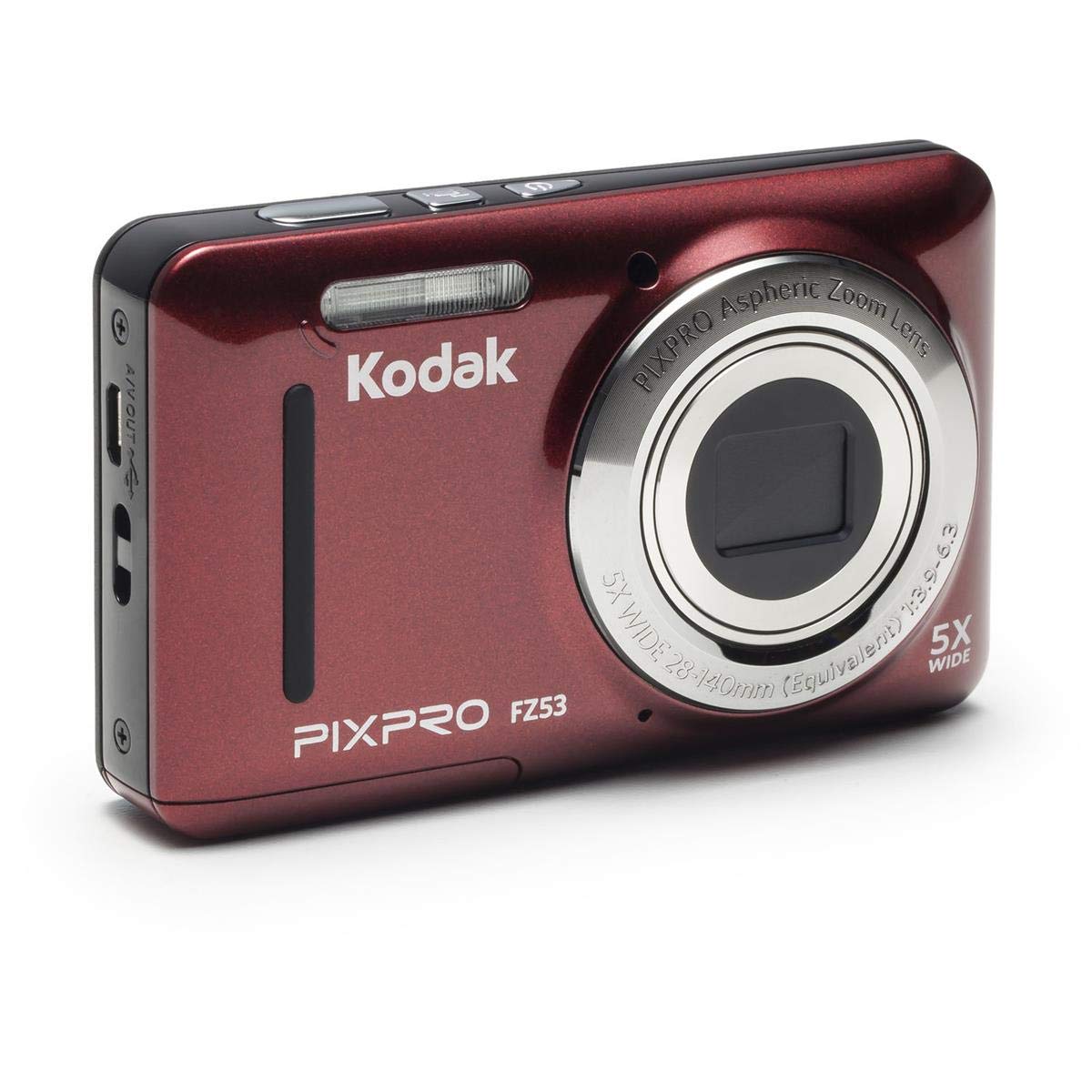 Kodak PIXPRO Friendly Zoom FZ53-RD 16MP Digital Camera with 5X Optical Zoom and 2.7" LCD Screen (Red)