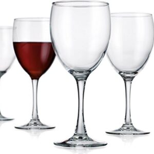 Circleware Vine Wine Glasses, Set of 4, 11 oz., Clear