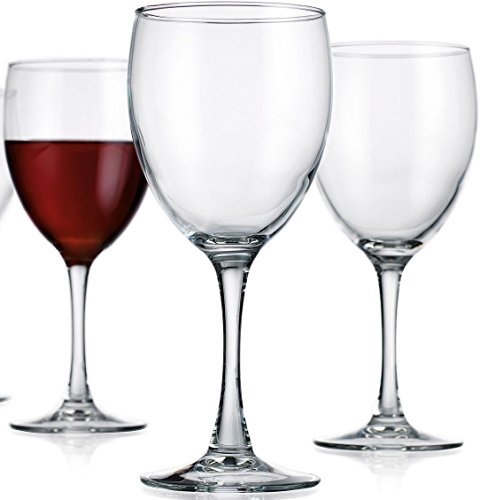 Circleware Vine Wine Glasses, Set of 4, 11 oz., Clear