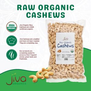 Jiva Organics Raw Organic Cashews (Whole) 2 Pound Bag