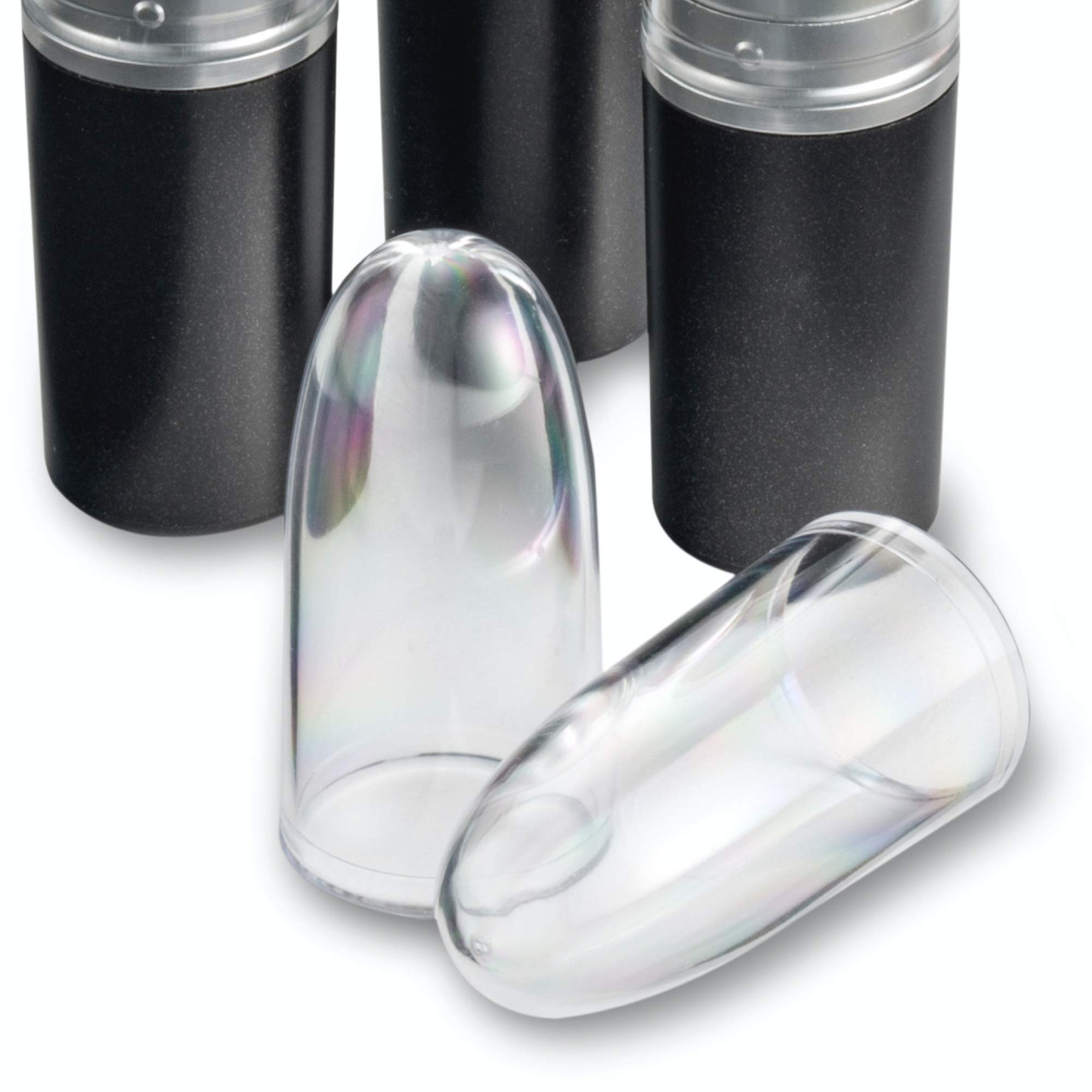 byAlegory Clear Lipstick Caps For MAC - Replaces Original Cap To See Your Favorite Lipstick Color Easily (12 Count)