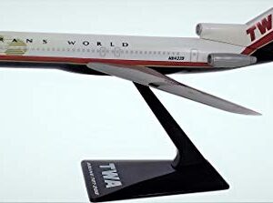 Flight Miniatures TWA (95-01) 727-200 Trans World Airline 1:200 Scale - Plastic Snap-Fit Model Airplane - Collectible Replica of TWA Trans World Airline Part #ABO-72720H-022