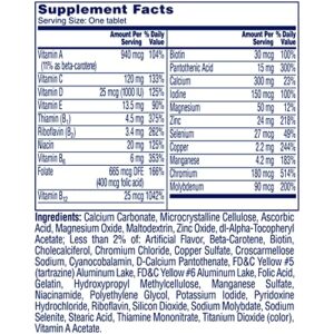 One A Day Women’s 50+ Multivitamins, Multivitamin for Women with Vitamin A, C, D, E and Zinc for Immune Health Support*, Calcium & more, 100 count