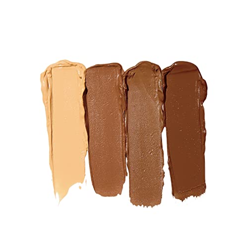 e.l.f., Cream Contour Palette, 4 Shades, Easy to Apply, Blendable, Buildable, Highlights, Contours, Sculpts, Sharpens, Bronzes, Compact, All-Day Wear, Travel-Friendly, 0.43 Oz