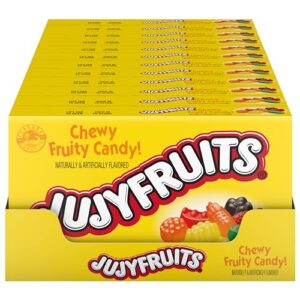wonka jujyfruits gummy candy, assorted gummy candy, 5 ounce theater candy boxes (pack of 12​)