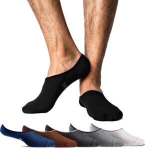 thirty48 men no show loafer socks, boat shoe liners with coolplus, non-slip grip, black (3 pairs), medium/large (10 - 12)