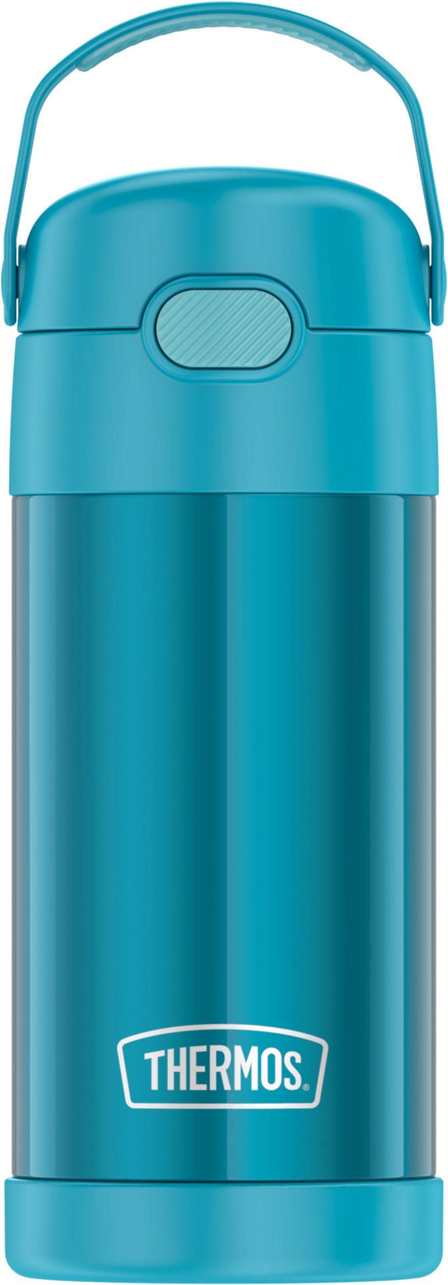 THERMOS FUNTAINER Water Bottle with Straw - 12 Ounce, Teal - Kids Stainless Steel Vacuum Insulated Water Bottle with Lid