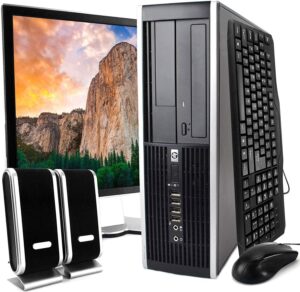 hp desktop core 2 duo 2.6ghz - new 4gb memory - 500gb hdd - windows 10 home edition - 19" generic monitor, new keyboard, mouse, wifi sold (renewed)