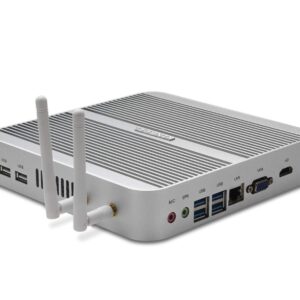 KINGDEL Fanless Mini Desktop Computer, Mini PC with Intel i5 CPU, 16GB RAM, 256GB SSD, HD Port, VGA, 4xUSB 3.0, Metal Case, W-11 Pro