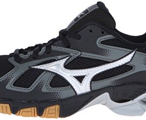 Mizuno Women's Wave Bolt 5-W Volleyball Shoe, Black/Silver, 6