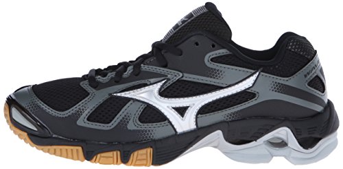 Mizuno Women's Wave Bolt 5-W Volleyball Shoe, Black/Silver, 6