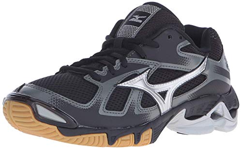 Mizuno Women's Wave Bolt 5-W Volleyball Shoe, Black/Silver, 6