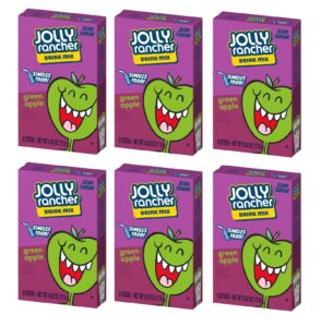jolly rancher singles to go! green apple, 6 boxes with 6 packets each - 36 total servings