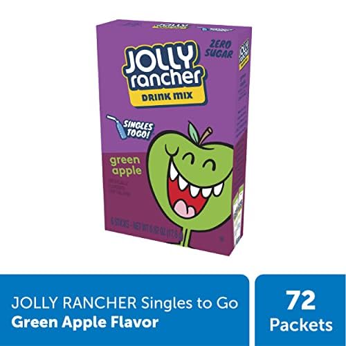 Jolly Rancher SINGLES TO GO! Green Apple, 6 boxes with 6 packets each - 36 total servings