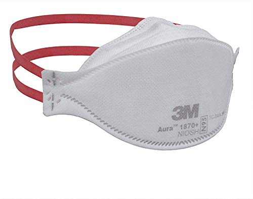 3M 1870+ Health Care Health Care Particulate Respirator Mask, Flat Fold, Pack of 120