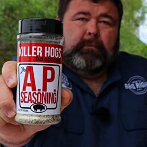 Killer Hogs AP Seasoning | Championship BBQ and Grill All Purpose Seasoning for Beef, Steak, Burgers, Pork, and Chicken | Salt, Pepper, Garlic (SPG) | 14 Ounces