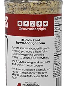 Killer Hogs AP Seasoning | Championship BBQ and Grill All Purpose Seasoning for Beef, Steak, Burgers, Pork, and Chicken | Salt, Pepper, Garlic (SPG) | 14 Ounces