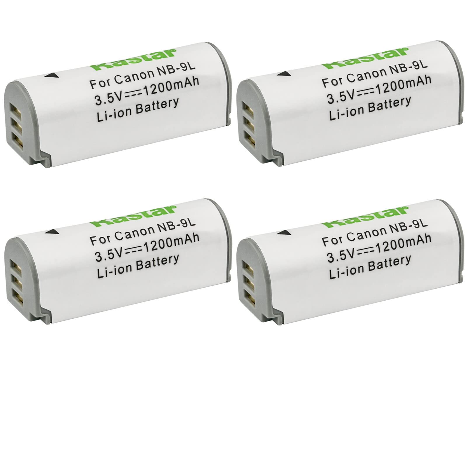 Kastar Battery (4-Pack) for NB-9L and PowerShot N, N2, SD4500, SD4500 is, ELPH 510 HS, ELPH 520 HS, ELPH 530 HS Cameras