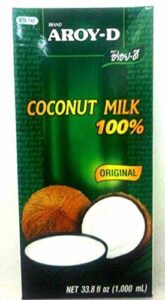 aroy-d coconut milk, 33.8 fluid ounce (pack of 4) by aroy-d