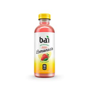 Bai Flavored Water, São Paulo Strawberry Lemonade, Antioxidant Infused Drinks, 18 Fluid Ounce Bottle (Pack of 12)