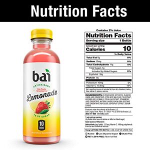 Bai Flavored Water, São Paulo Strawberry Lemonade, Antioxidant Infused Drinks, 18 Fluid Ounce Bottle (Pack of 12)