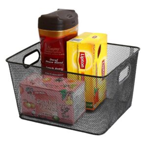 Mesh Open Bin Storage Basket Organizer for Fruits, Vegetables, Pantry Items Toys 2041 (1, 10 X 8.8 X 5.8)
