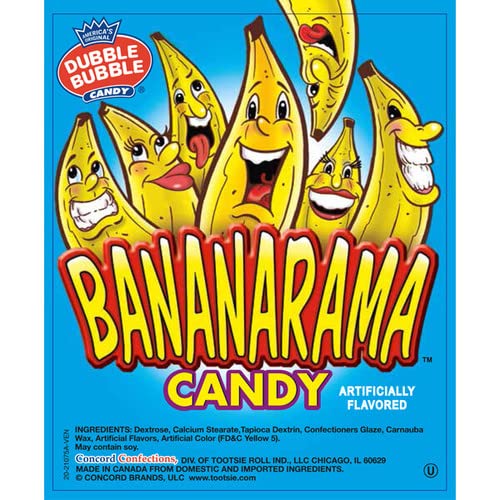 Concord Confections 1 POUND BANANARAMA CANDY BULK RUNTS BANANA HEADS