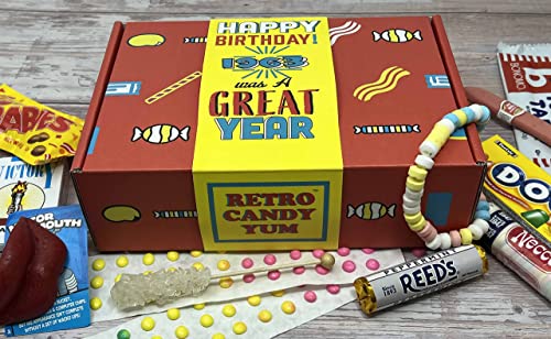 RETRO CANDY YUM 1963 Candy Birthday Box - Celebrate Your Loved One's 61st Birthday with Our Candy from 1963 - Candy from the 60s to Take a Trip Down Memory Lane - 1960s Nostalgia Gifts