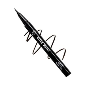 eyeko black magic liquid eyeliner, carbon black - intense - precision felt tip brush - vegan 0.4ml