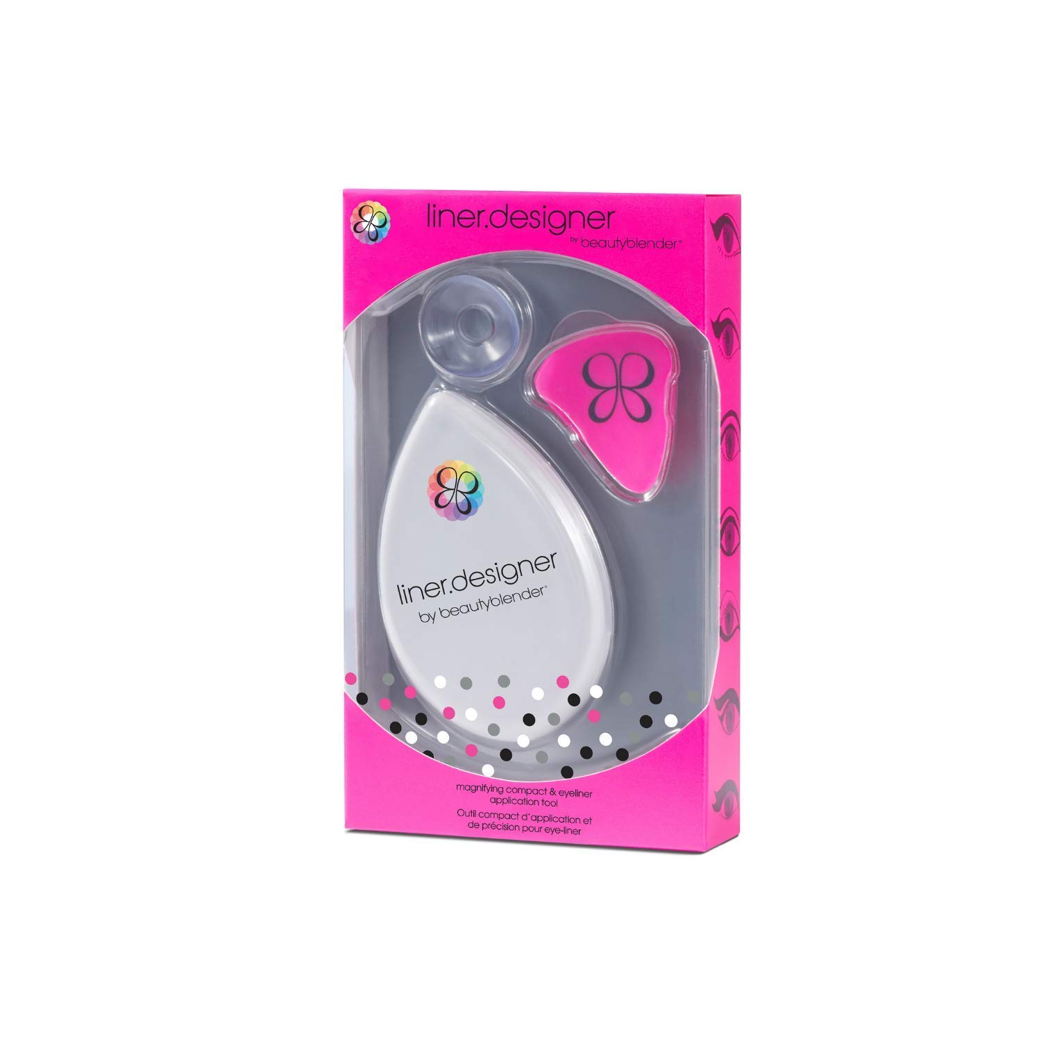 beautyblender liner.designer Eyeliner & Eye Pencil Tool with Magnifying Mirror & Suction Cup