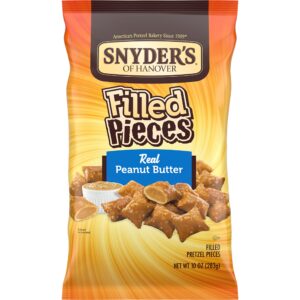 snyder's of hanover pretzels pieces, peanut butter filled, 10 ounce bag