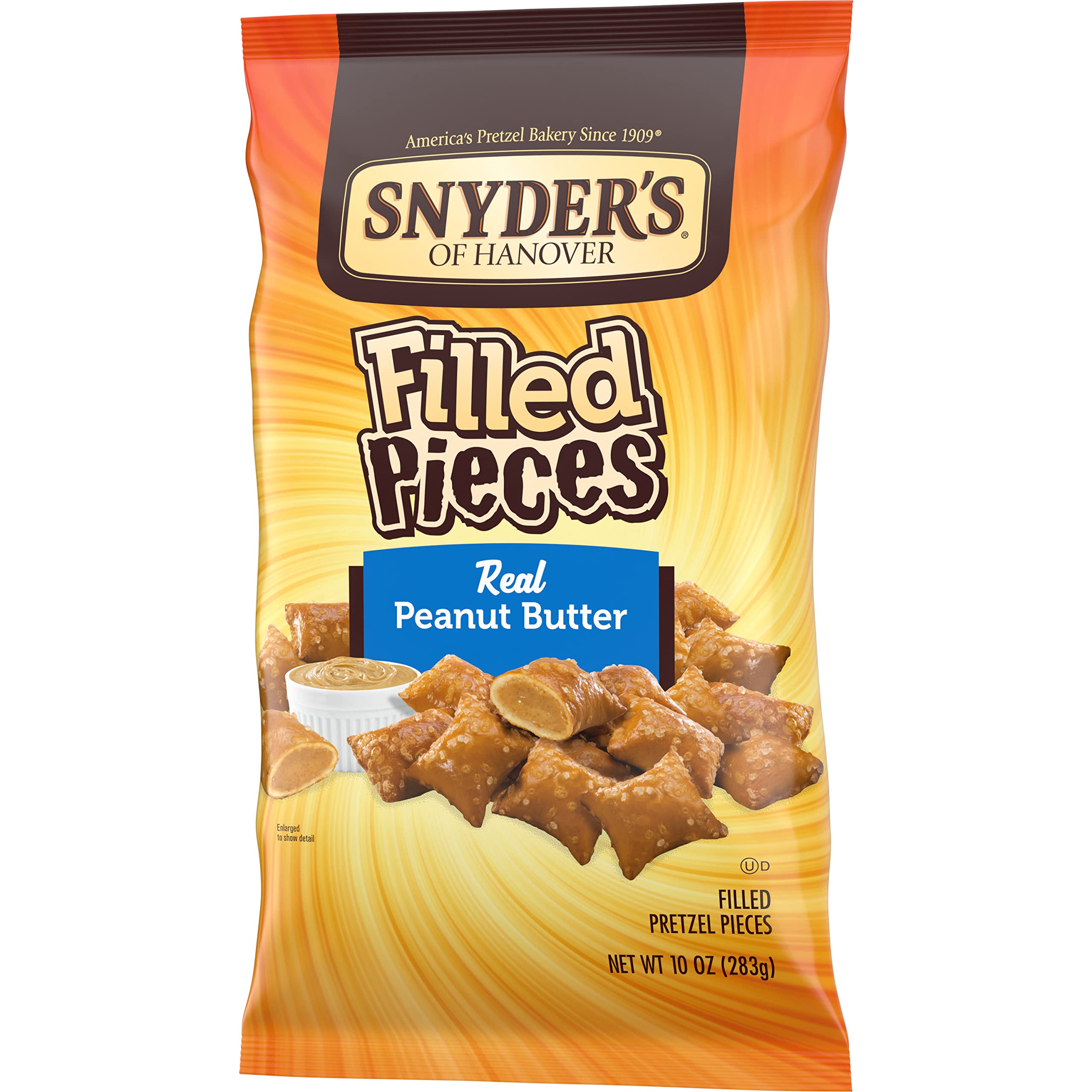 Snyder's of Hanover Pretzels Pieces, Peanut Butter Filled, 10 Ounce Bag