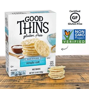 Good Thins Simply Salt Rice Snacks Gluten Free Crackers, 3.5 Ounce (Pack of 12)