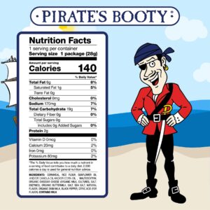 Pirate's Booty Aged White Cheddar Cheese Puffs, Gluten Free, Kids snacks for lunch box, Healthy Kids Snacks, 1oz Individual Size Snack Bags (12 Count)