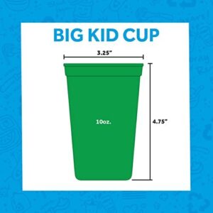 Re-Play Made in USA 10 Oz. Open Cups for Toddlers, Set of 3 - Reusable and Stackable Toddler Cups for Easy Storage - Dishwasher/Microwave Safe Kids Plastic Cups, 4.75" x 3.25", Sparkle