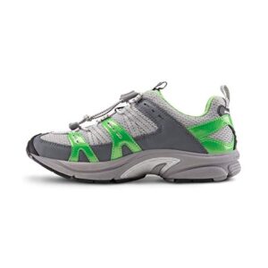 Dr. Comfort Refresh Women's Therapeutic Diabetic Extra Depth Shoe: Grey/Lime 8.5 Wide (C-D)