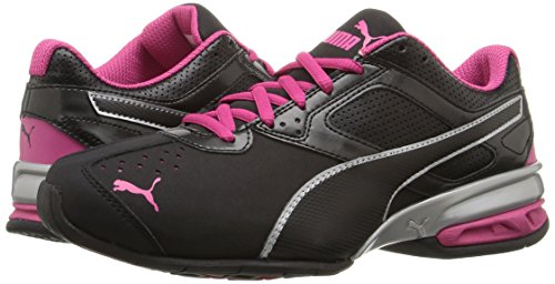 PUMA Women's TAZON 6 FM Cross Training Sneaker, Puma Black-Puma Silver-Beetroot Purple, 8.5